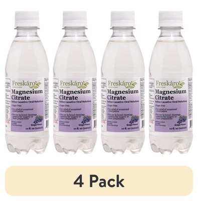 Solución oral de citrato de magnesio Freskaro, 10 fl oz, sabor a uva - (paquete de 4) Foto 1 de 4