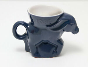1985 Frankoma DEM US PAT D605-739 Collector's Collectible Donkey Mug; Navy Blue