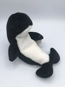 Ty Beanie Babies Waves Whale 1996 PE Pellets De Colección Años 90 Bebé Peluche Juguete - Imagen 1 de 15