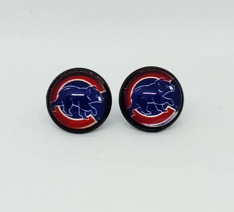 Chicago Cubs Stud Earrings Cover