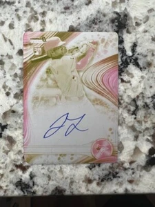 2024 BOWMAN'S BEST AUTO YELLOW PRINTING PLATE 1/1 CARD BLUE JAYS JOEY LOPERFIDO - Picture 1 of 2