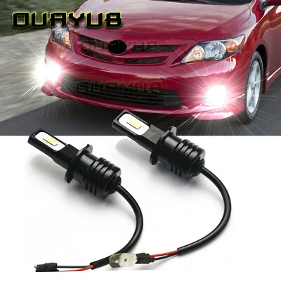 For Toyota Corolla 2001 2002 2003 2004 H3 LED Fog Light Bulbs Bright White 2PCS - Image 1 of 4