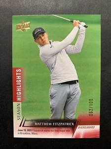 Matthew Fitzpatrick 2024 Upper Deck Golf Season Highlights Exclusives /100 #77 - Picture 1 of 2