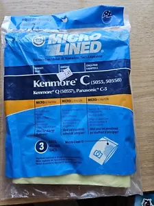 3 Sears Kenmore Types C 5055 50558+Q 50557; Panasonic C5 Vacuum Bags micro lined - Picture 1 of 1