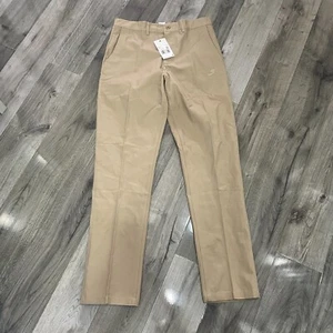 Nike Club Chinos W32 L34 Beige Mens Straight Cut Sports Skater Golf Pants (New) - Picture 1 of 9