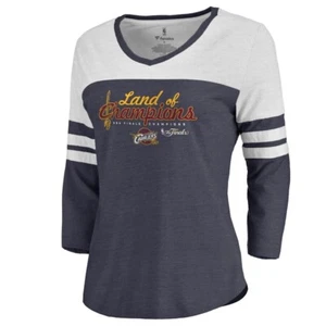 NWT FANTATICS Cleveland Cavaliers L Top 2016 NBA Finals Champions Raglan 3/4 - Picture 1 of 5