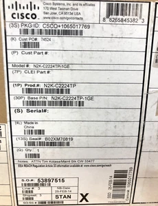 Cisco N2K-C2224TP-1GE 24 Nexus 2000 Series Fabric Extenders / NEW / FACT SEALED - Picture 1 of 6