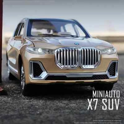 1:24 BMW X7 SUV Alloy Car Model Diecasts Toy Vehicles Metal Sound Light Toy Car - Image 1 of 4