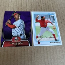 JEAN SEGURA RC 2010 Bowman Prospects #BP7 & 2012 Platinum PURPLE #BPP65 (b7)