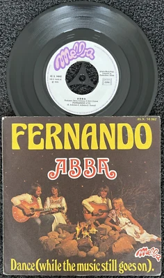 ABBA Fernando / Dance (While The Music Still Goes On) 7'' IMPORT 1976 TESTED VG+ - Image 1 of 4