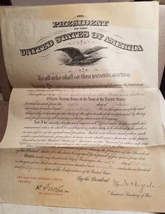 Antique WWI 1917 PRESIDENTIAL APPOINTMENT OF COMMISSION Telegram PAUL KERR - Picture 1 of 9