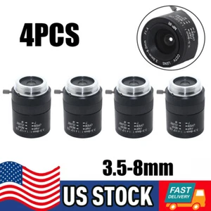 4Pcs Manual IRIS 3.5-8mm CS Mount Lens for Camera Industrial - Picture 1 of 8