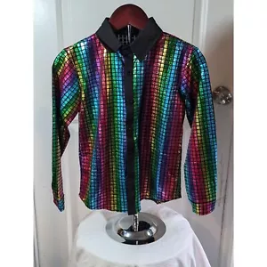 Costume bambino discoteca arcobaleno metallizzato piccolo - Foto 1 di 2