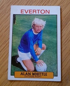 A&BC 1971 Footballer Card Purple Back - Alan  Whittle  - Everton - #74 (a)
