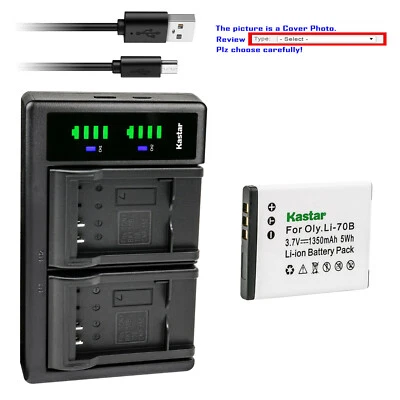 Cargador USB Kastar Li-70B Batería LTD2 para Olympus D-700 D-705 D-710 D-715 D-745 Foto 1 de 4