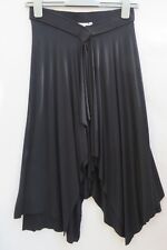 TOPSHOP ❤️ Black Midi SKIRT Floaty Layered Different Length JERSEY ❤️ 8 W28" NEW
