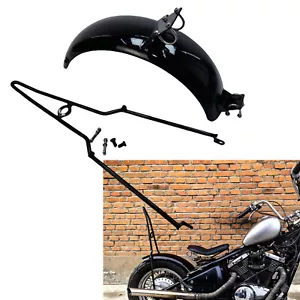 Painted Black Rear Fender Mudguard W/ Bracket For Kawasaki VULCAN400 800 1995-03 - Picture 1 of 8