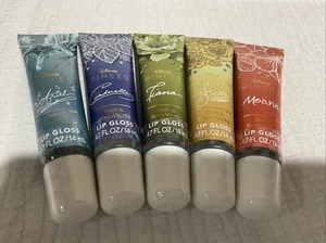 NEW Bath & Body Works Lip Gloss Disney Princess Complete Set Of 5 - Picture 1 of 6