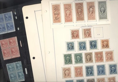 US, assortment of Revenue Stamps hinged on pages, stock pages, MINT NH Prexies - Image 1 of 4