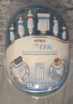 Nyko HD Link para Wii Componente Cabo de Áudio e Vídeo 8 pés Banhado a Ouro NOVO Selado Antigo - Imagem 1 de 3