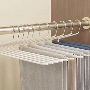 20Pcs Seamless Z-Shaped Pant Hangers Anti Slip Pants Rack  Balcony - Picture 1 of 14