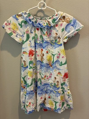 迷你紧身女孩连衣裙尺寸 9-10 多色/美人鱼和海马图案 — 第 1/4 张图片