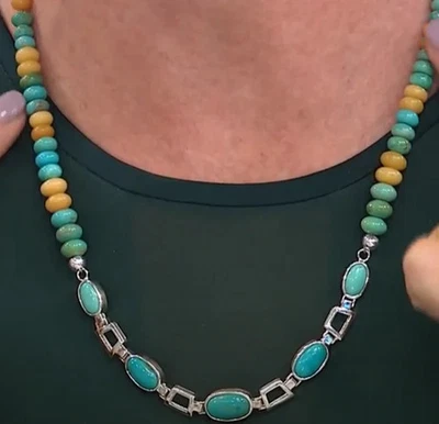 Jay King Stelring Silver Multi-Gemstone Oval Station Reversible Necklace, 18" - Image 1 of 2