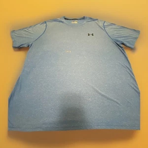 Under Armour Heatgear Short Sleeve T-Shirt Blue Men's Extra Large Mens Adult Tee - Picture 1 of 8