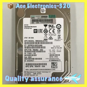 HP 2TB 12Gb 7.2K 2.5" SAS HDD ST2000NX0273 MM2000JEFRC 765452-002 For Gen8 9 10 - Picture 1 of 3