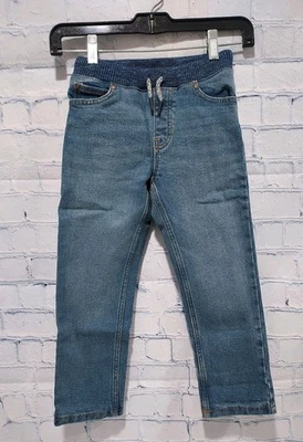 Pantalón de mezclilla forrado Lands End Boys XS 4/5 azul invierno clima frío otoño escuela  Foto 1 de 4