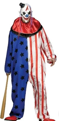 Fun World Evil Clown 成人男式服装均码 B0837 — 第 1/4 张图片