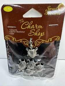 THE CHARM SHOP ~ SWEET BEADS ~ SILVER TURTLE ~ 5 PC. ~ NEW SEALED - Picture 1 of 2