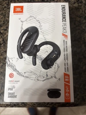 Auriculares deportivos internos inalámbricos Bluetooth JBL Endurance Peak 3 negros Foto 1 de 4
