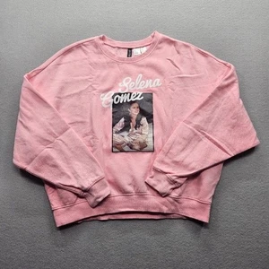 Sudadera H&M Dividida Para Mujer Talla Grande Rosa Cuello Redondo Selena Gomez - Imagen 1 de 11