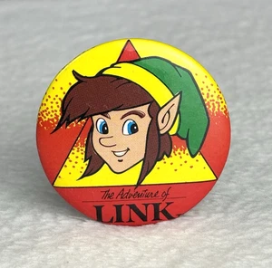 RAR! Vintage 1989 Zelda II: The Adventure of Link Nintendo Pin Badge Button 80er! - Bild 1 von 4