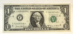 1969D One Dollar Star Note Shultz Atlanta Low Serial Number Nice Crisp Corners - Picture 1 of 4