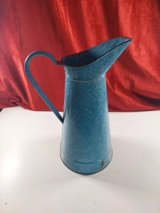 Vintage Französische Große Emaillierte Kanne - Bild 1 von 10