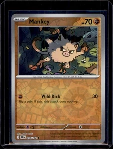 Mankey SV10: Destined Rivals Pokemon 090/182 Reverse Holo NM+ - Picture 1 of 2