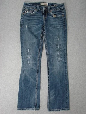 TJ15416 **MEK DENIM** JEANS MUJER CORTE BOTA LAGOS talla 26x32 ¡DESGASTADOS! Foto 1 de 4