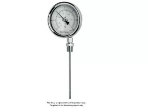 (AMPMECH) BADOTHERM GAUGE, BI-METAL TEMPERATURE, BDTE18, 160MM, 0-500°C, 6MMX300 - Picture 1 of 3