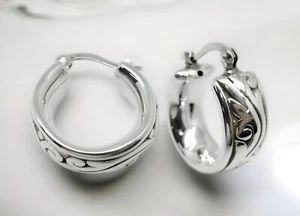 Aros de filigrana de plata de ley 925, pendientes ligeros 1408 - Imagen 1 de 4
