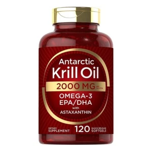 120 Krillöl Kapseln Antarktisches Softgel 2000mg Omega 3 EPA DHA mit Astaxanthin - Bild 1 von 5
