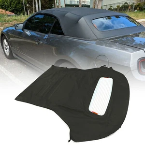 For Ford Mustang 2005-14 Convertible Soft Top w/ Glass Window - Black Sailcloth - Picture 1 of 13