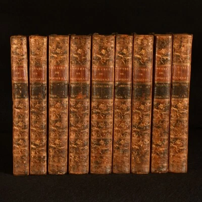 1781-82 9vols Oeuvres Posthumes de Jean-Jaques Rousseau French - Image 1 of 4