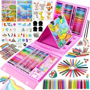 Art Supplies, 230 Pcs+ Drawing Art Kit, Kids Art Set with Double Sided Trifold - Picture 1 of 5