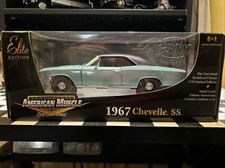 American Muscle Elite 1967 Chevelle SS396 Turquoise w/Black Vinyl Roof 1:18 MIB