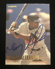 MANNY ALEXANDER 1996 FLEER AUTOGRAPHED SIGNED AUTO BASEBALL CARD 1