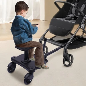 Universal 2in1 Stroller Ride Board Stroller Board Buggy Wheeled Board Seat Pedal - Picture 1 of 19