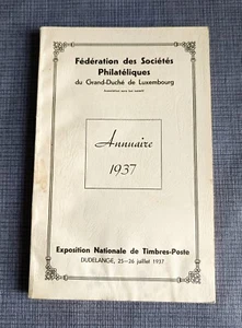 Fédération des sociétés philatéliques du Grand-Duché de Luxembourg - 1937 - Imagen 1 de 4