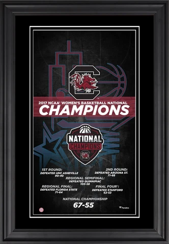 South Carolina Gamecocks Framed 10x18 2017 NCAA Womens Nat'l Champs Collage Cover